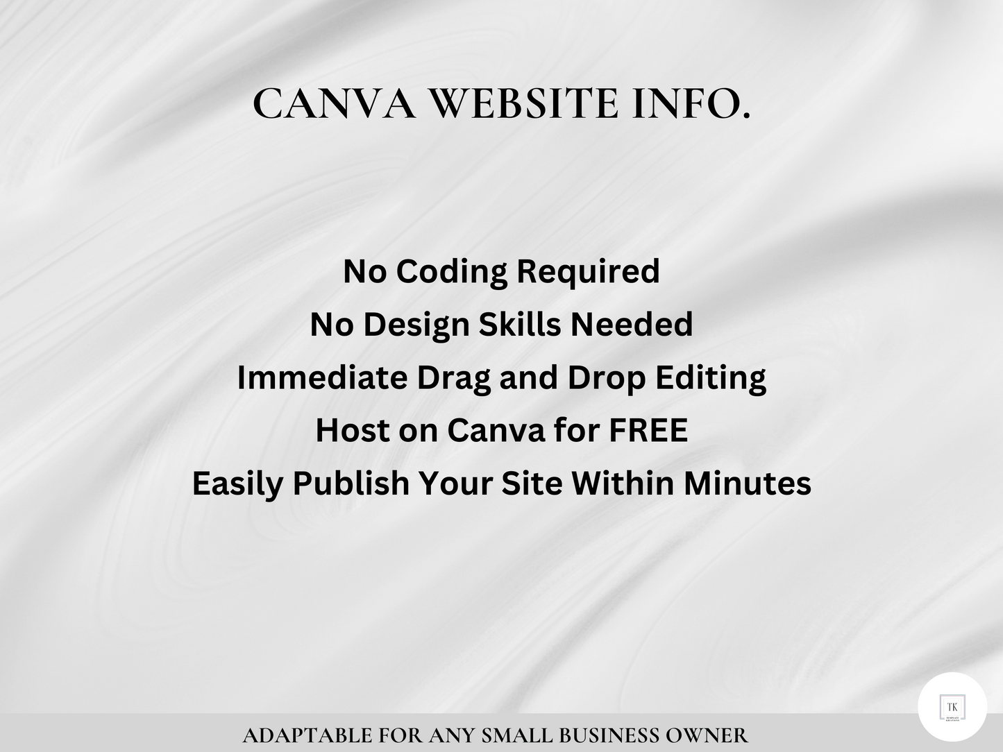 Canva Website, One-Page Website, Done For You Website, Virtual Assistant Website Template, Website Templates, Small Business Website