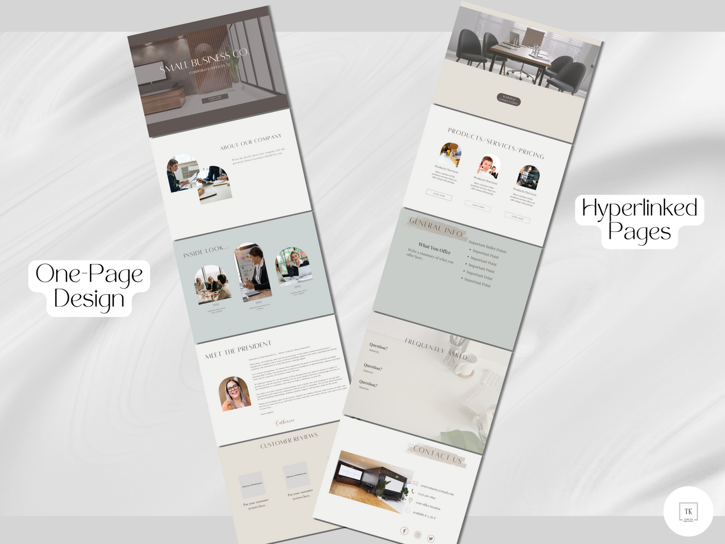 10 Slides. Canva Website Template. Small Business Website. Neutral. Boho. Aesthetic. 10 Pages. Browns. One-Page Website. Landing Page