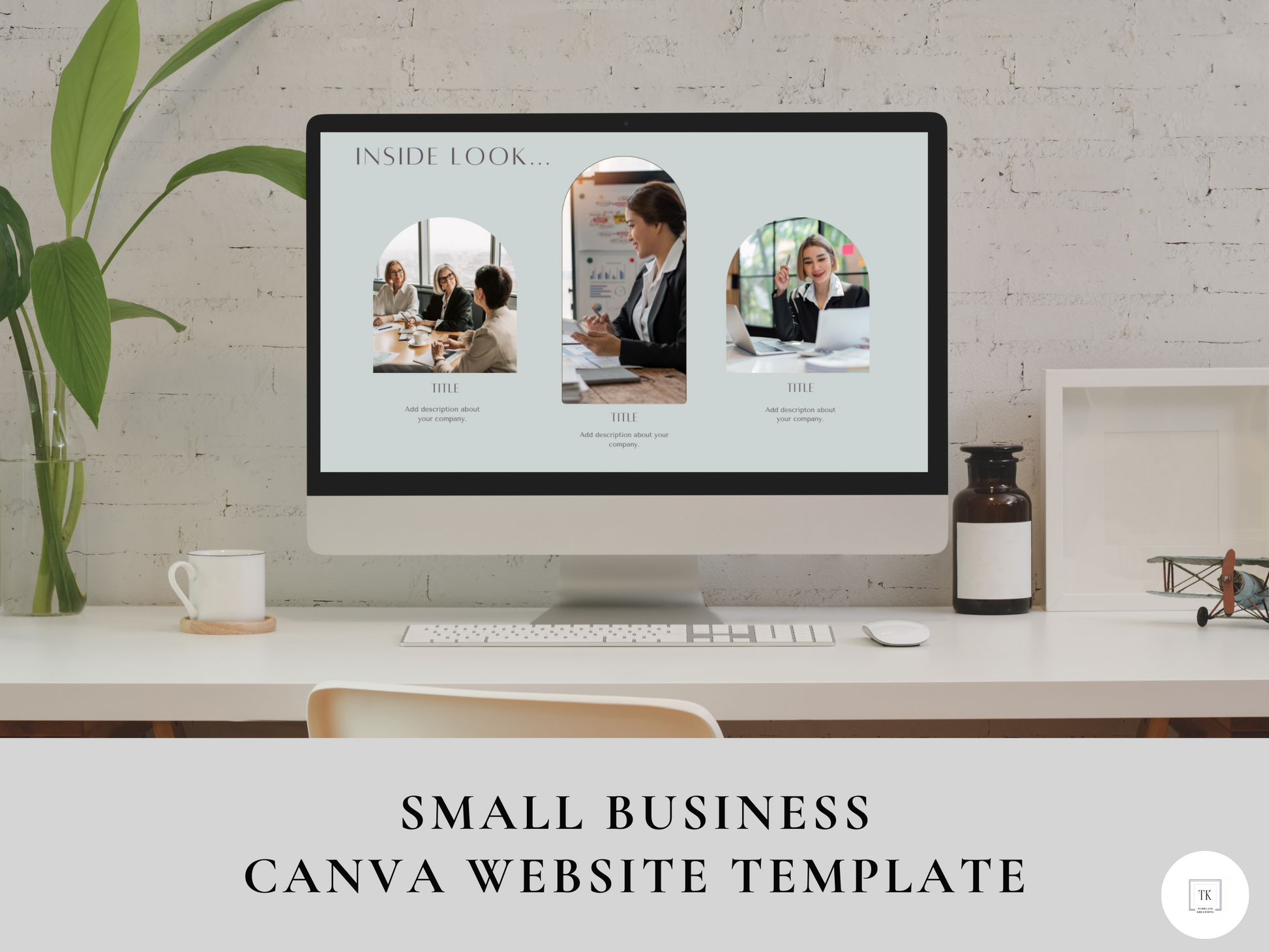 Inside Look. Canva Website Template. Small Business Website. Neutral. Boho. Aesthetic. 10 Pages. Browns. One-Page Website. Landing Page